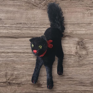 ビンテージ　シュタイフ　黒猫　パペット　ブラックキャット Steiff black tom cat - Etsy 日本