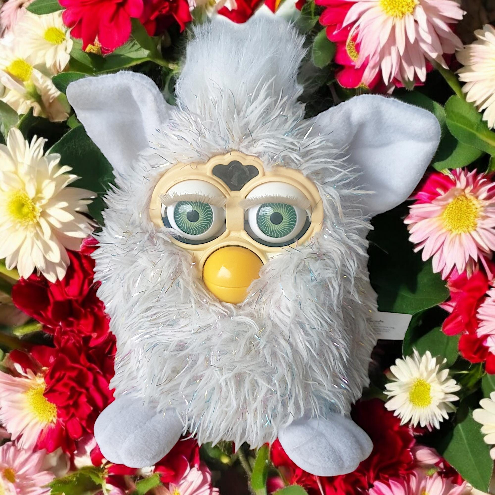 Vintage Champagne Sparkle Glitter Furby Tiger Electronics Hasbro