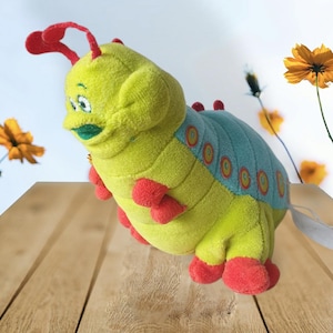 Disney a bugs life plush Heimlich the caterpillar movie character vintage collectible soft toy 1990s