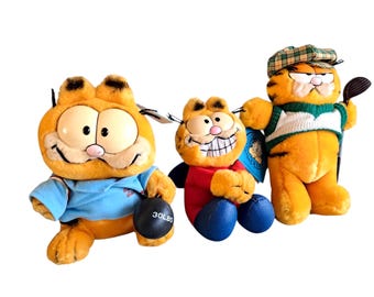 Vintage Garfield Plush Choose From Gutter Ball Red Shirt Golf