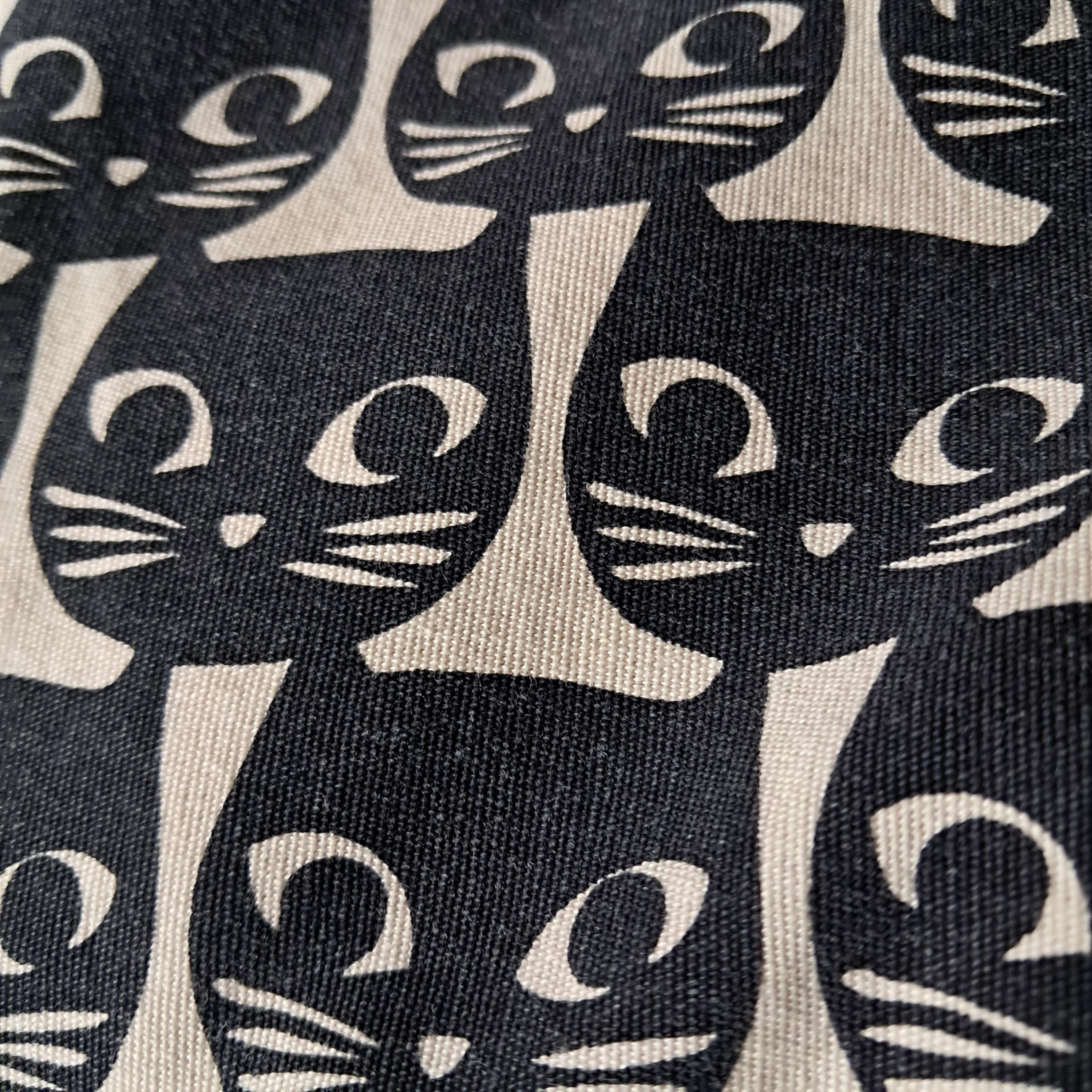 IKEA MATTRAM カーテン 猫 IKEA Mattram black cat curtains drapes w/ grommet (2) panels 57x98