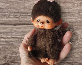 Cute Vintage Monchhichi Monkey Girl With 007 Dress and Beach Set