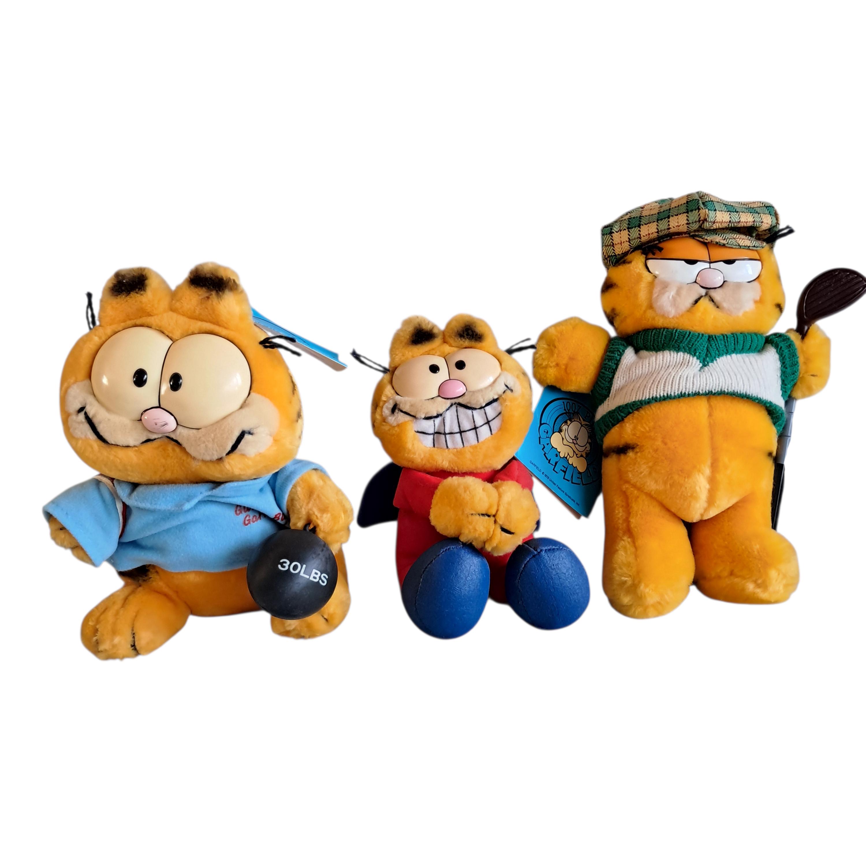 Vintage Garfield Plush Choose From Gutter Ball Red Shirt Golf
