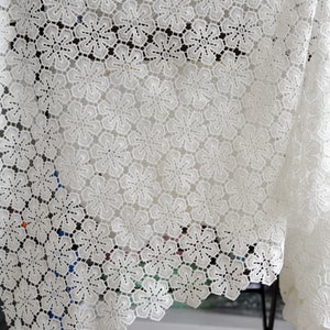 Soft Guipure Venice Guipure Lace Fabric, Wedding Gown Dress, Prom, Tablecloth Crochet Floral Lace Fabric by the Yard