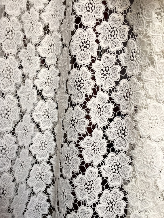 white guipure lace dress