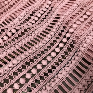 Rose Pink Guipure Dress lace fabric