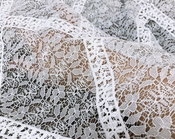 Offwhite Guipure lace,white Embroidered lace, Wedding Lace, Bridal Dress lace, Lingerie Lace