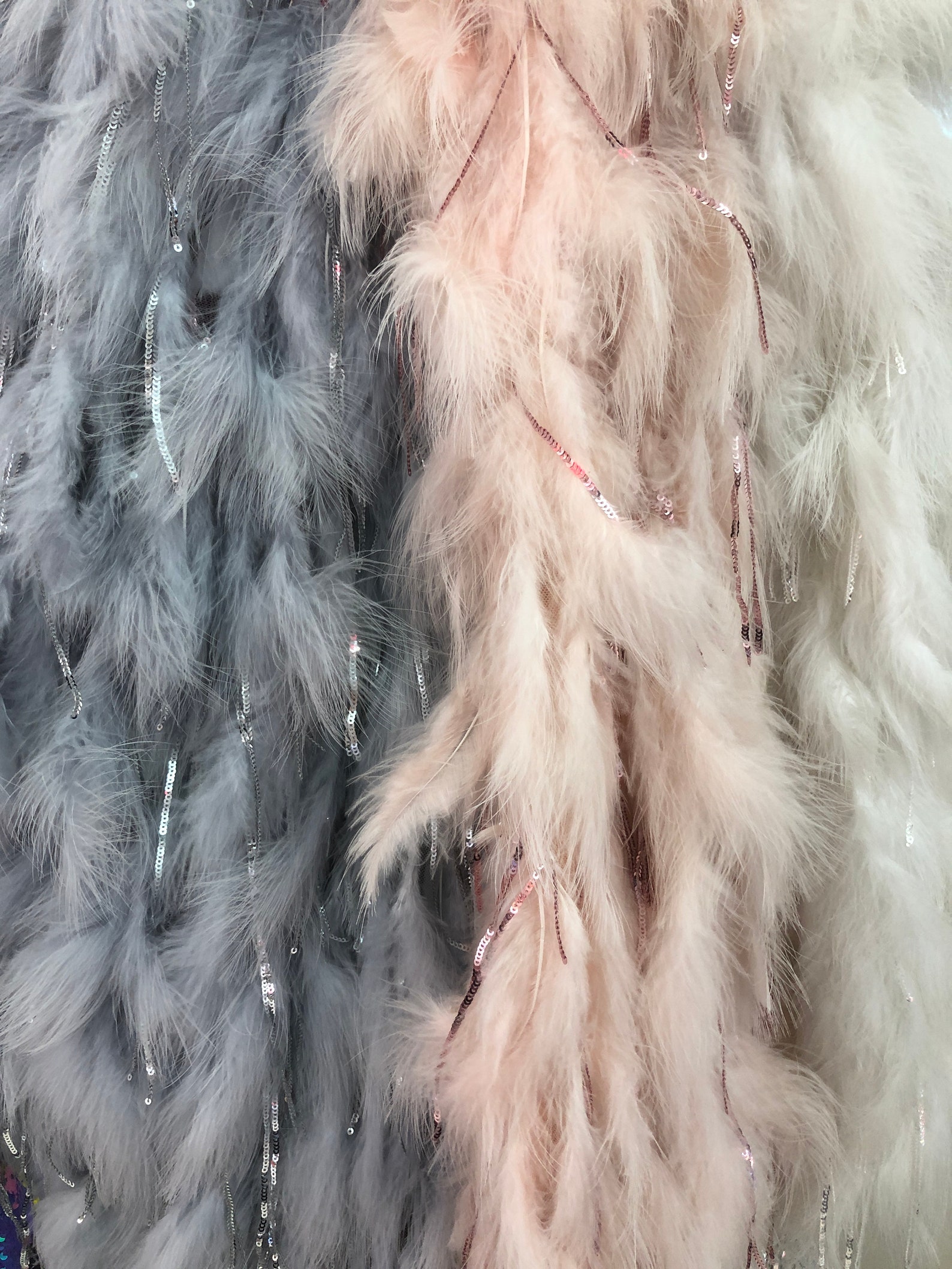 Fancy Feather Satin Fabric By the Yard Pre Order main image 1