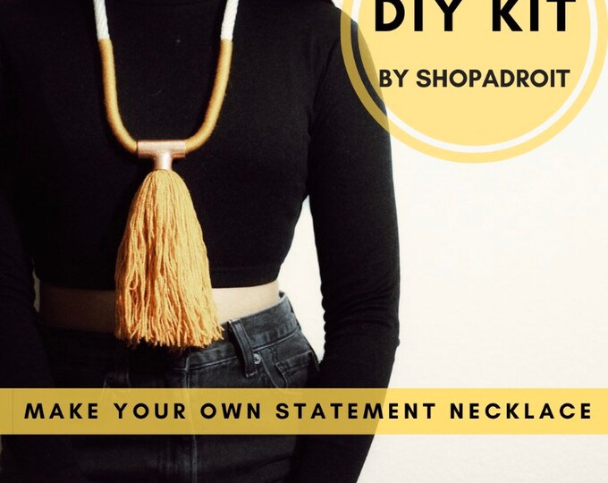 Make Your Own Fiber Necklace Kit, DIY Statement Necklace, Jewelry ...