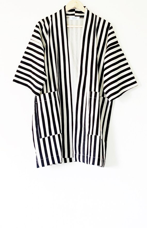 striped kimono jacket