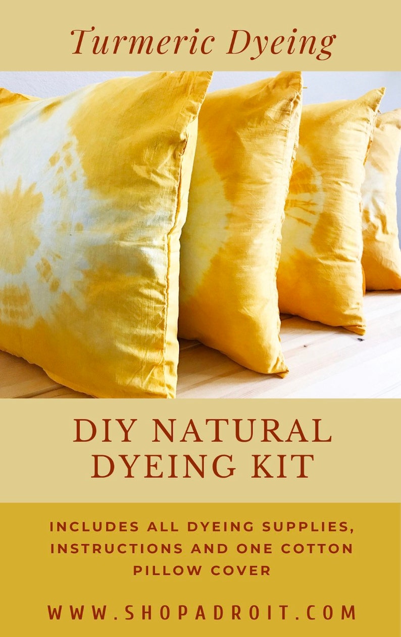 Turmeric Dye kit, Natural Dyeing Kit, DIY kit, Turmeric Tie Dye kit, Textile design Kit, craft gift kit, DIY workshop, Stay at home activity Bild 4