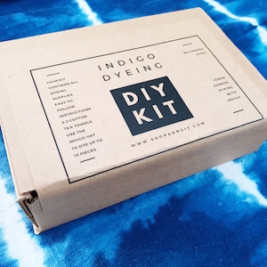 Shibori Dyeing Kit, Indigo dyeing kit, DIY kit, Indigo Tie Dye kit, Textile design kit, Shibori Kit, Craft kit,Indigo workshop, DIY Gift set image 5