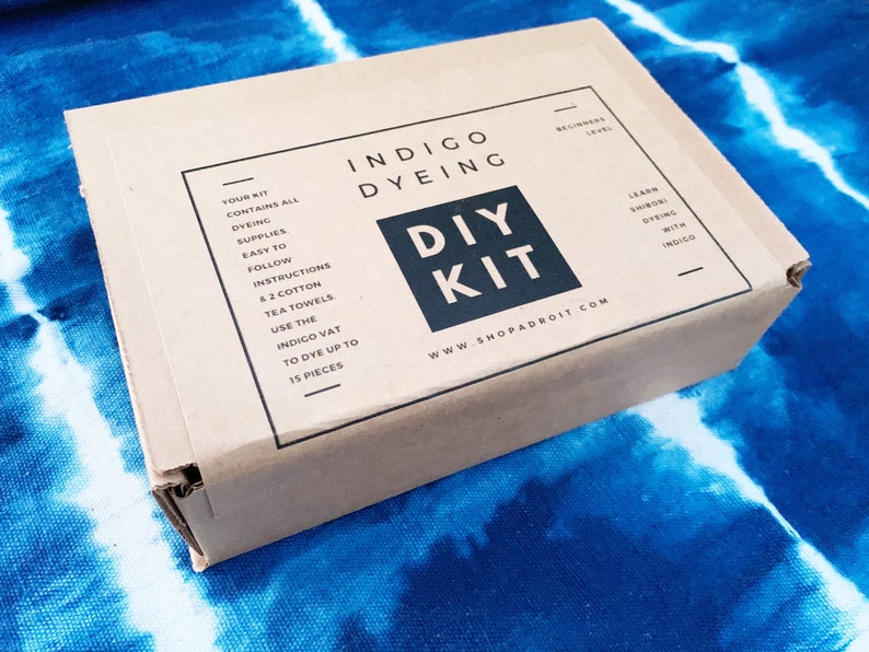 Shibori Dyeing Kit, Indigo dyeing kit, DIY kit, Indigo Tie Dye kit, Textile design kit, Shibori Kit, Craft kit,Indigo workshop, DIY Gift set image 5