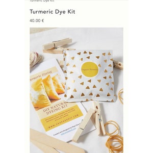 Turmeric Dye kit, Natural Dyeing Kit, DIY kit, Turmeric Tie Dye kit, Textile design Kit, craft gift kit, DIY workshop, Stay at home activity Bild 5