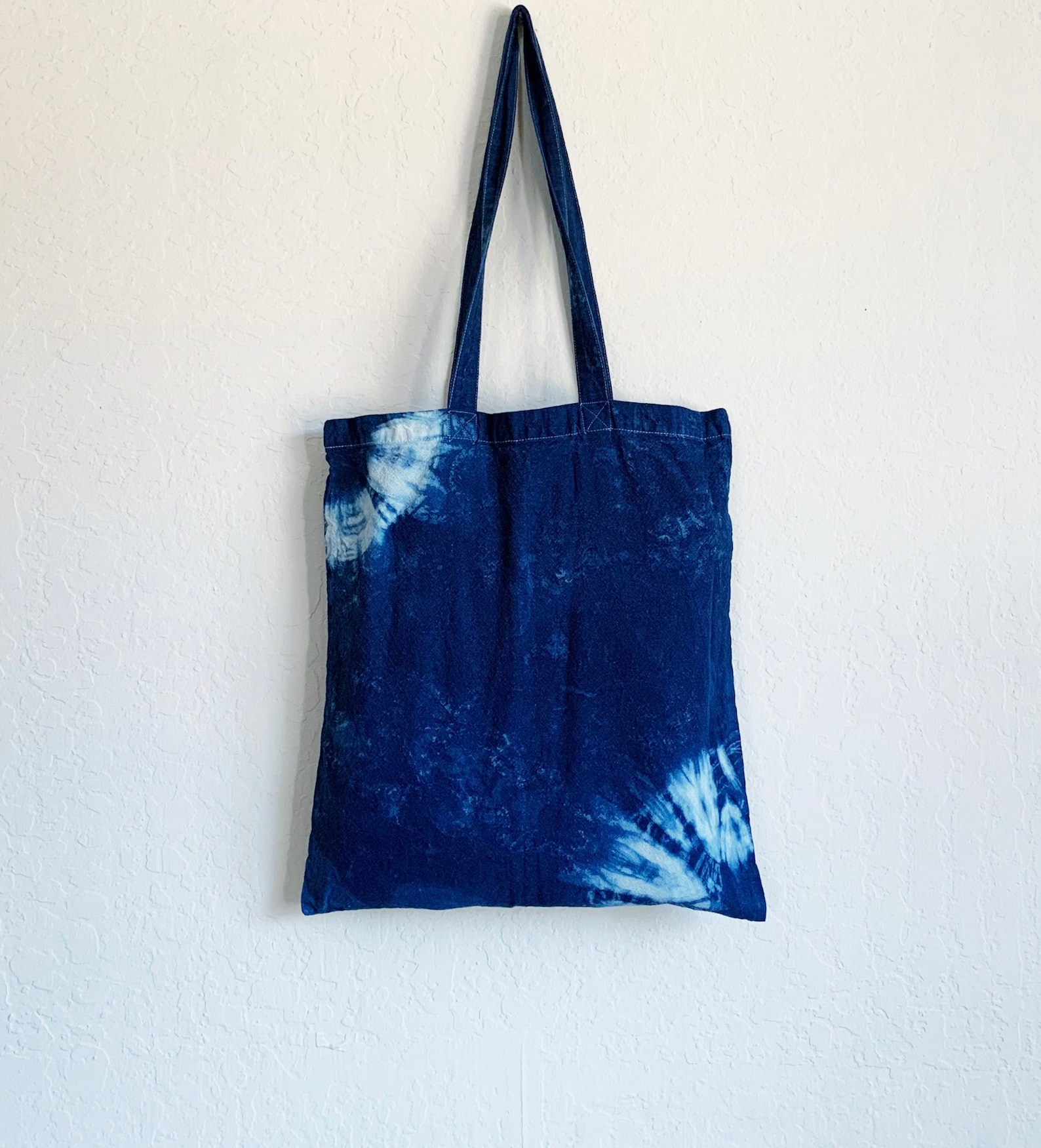 Indigo dyed bag Indigo Tote bag Shibori Bag Tie dye | Etsy