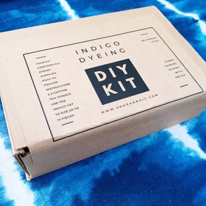 Indigo Dye kit, Shibori Dyeing Kit, DIY kit, Indigo Tie Dye kit, birthday party theme, Shibori Kit, craft party, Indigo workshop, DIY Gift image 2