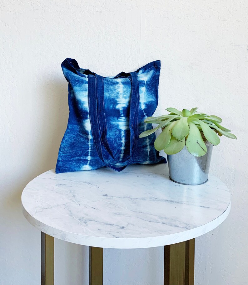 Indigo Dyed Bag Indigo Tote Bag shibori Bag tie Dye - Etsy