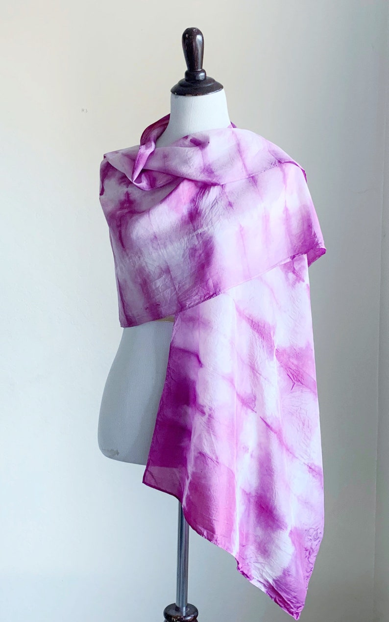 Cochineal Natural Dyeing Kit, DIY Pink Purple Dye Kit, Silk Scarf Dyeing Kit, crafty gift kit, DIY workshop at home, Quarantine Activity Kit image 6