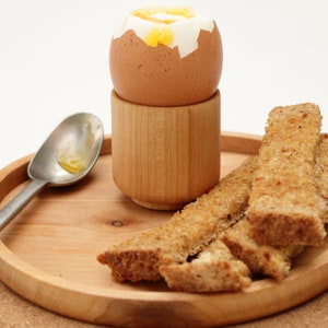 Egg Cup Handmade Wooden Dippy Egg Holder, Personalised Easter Gift image 3