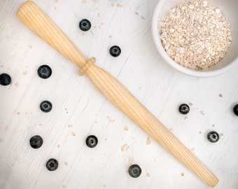 spurtle, bâton mélangeur, écossais, fait main, ustensile de cuisine en bois, mélangeur de bouillie, cadeau respectueux de l'environnement