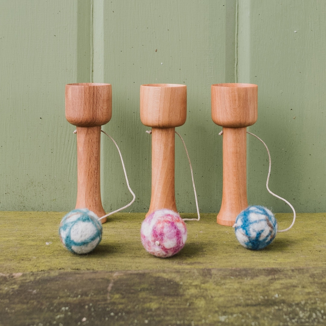 Cup and Ball Game Traditional Wooden Toy Etsy