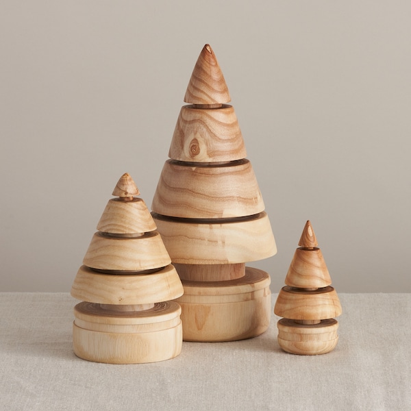 Wood Christmas Trees - Christmas Decor - Handmade Solid Wood