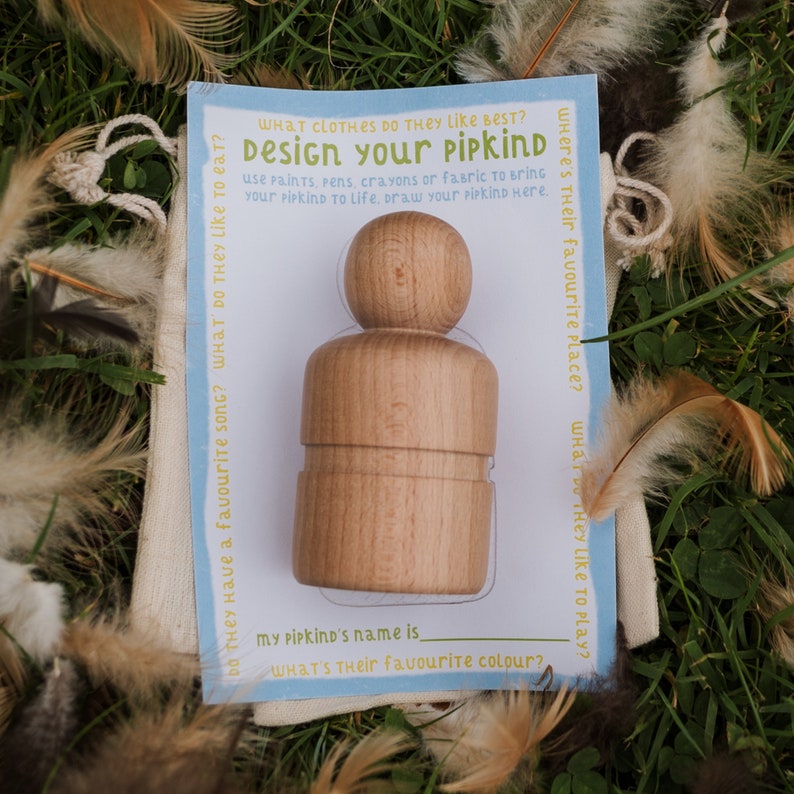 Kids Peg Doll Craft Kits Wooden Toddler Toys Waldorf Toys Natural Wood Toy Eco Friendly Favours Choose Age, Style and Quantity image 2