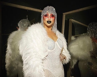 white fur jacket cropped