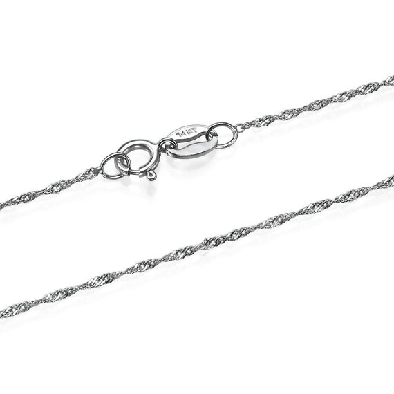 Mujeres Navidad Boda Enchapado En Oro Amarillo 18K 4 mm 45 cm 17.5/" Cadena Collar Gargantilla
