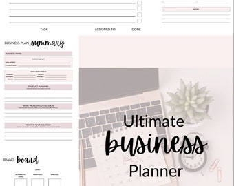 Ultimate Digital Small Business Planner, Undated Trackers, Social Media, Finances, Digital Journal, Month Tracker