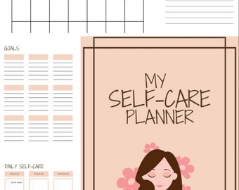 Self-Care Planner Printable Mindfulness Workbook Self-Love Journal Mental Health Worksheet Self-Care Mood Tracker