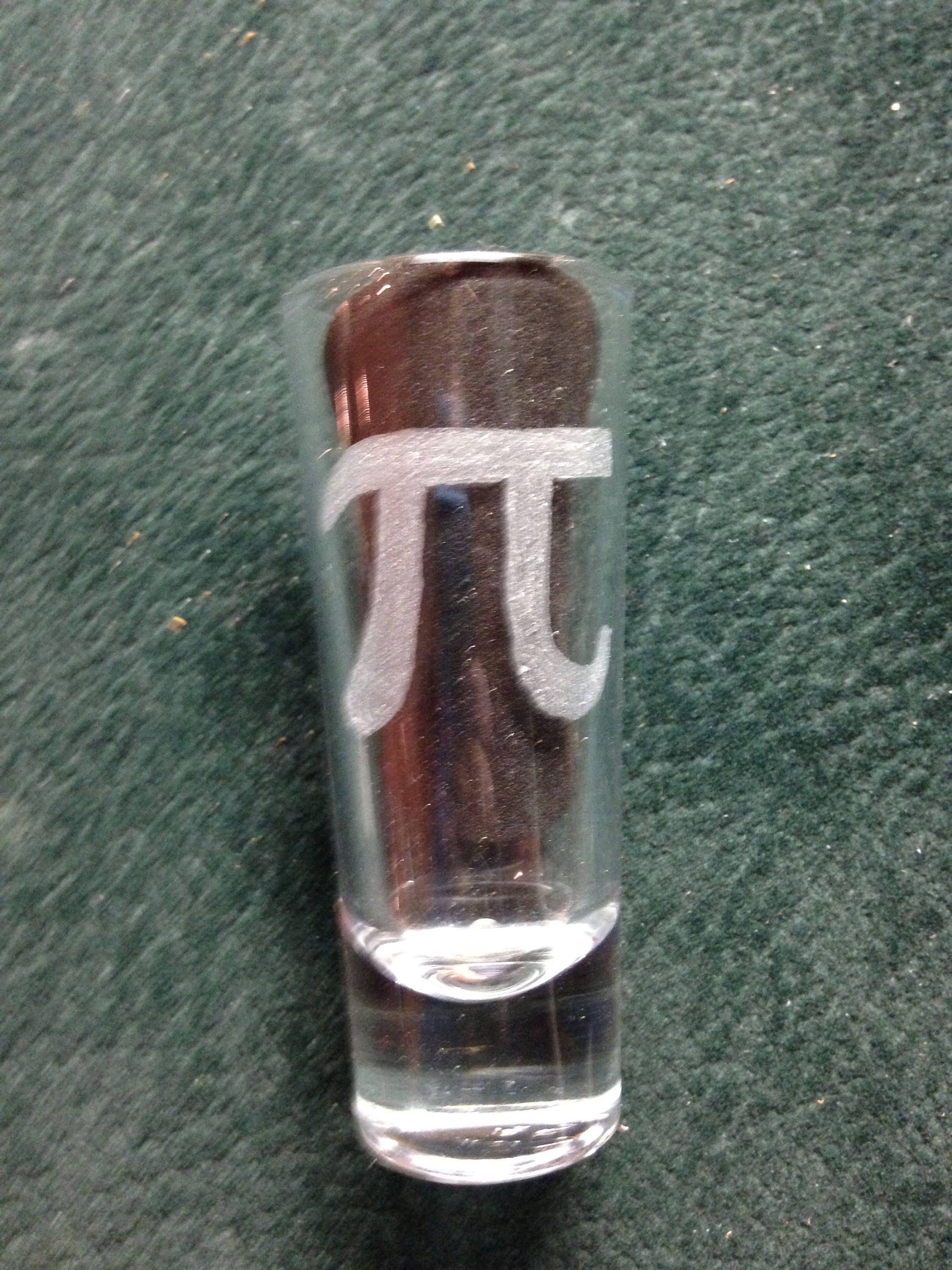 Pi Hand Engraved Tall Shot Glass. Handmade Individual Shot Glasses ...