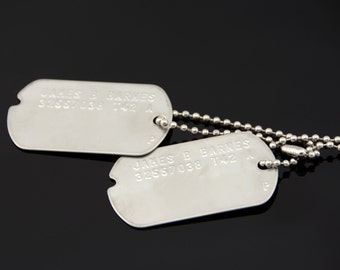 James B Barnes "Bucky" Avengers Captain America Stainless Steel Military Dog Tags Cosplay Costume Prop