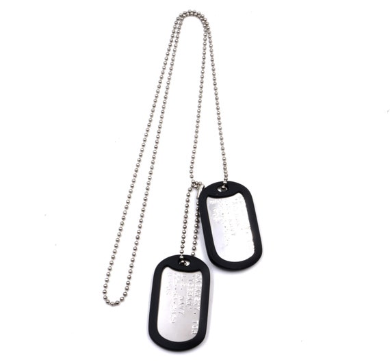 ICEMAN Top Gun Stainless Steel Military Dog Tag Set Cosplay