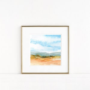 Abstrakte Landschaft druckbare digitale Kunst, herunterladbare Wandkunstdruck, druckbare Landschaftswandkunst, bunte Landschaftskunstwerk