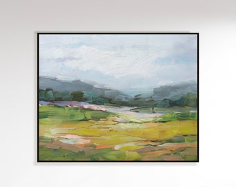 Abstract Landscape Canvas Print, Original Oil Painting Giclee Print, Original Art Canvas Print