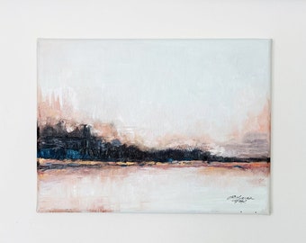 Original Oil Painting Abstract Landscape, Small Oil painting Landscape, Oil On Canvas 9x12 Abstract