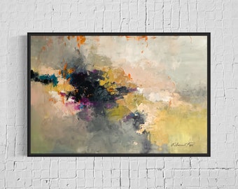 Large Original Abstract Oil Painting, colorful Abstract 24x36” painting, Living Room Wall Art