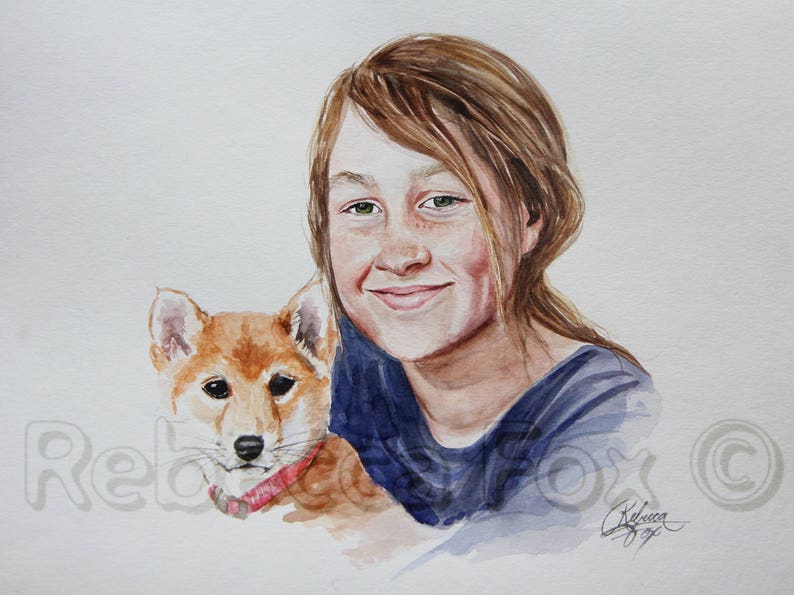 Custom Family Portrait Children/'s Portrait Watercolor Portrait Custom Portrait
