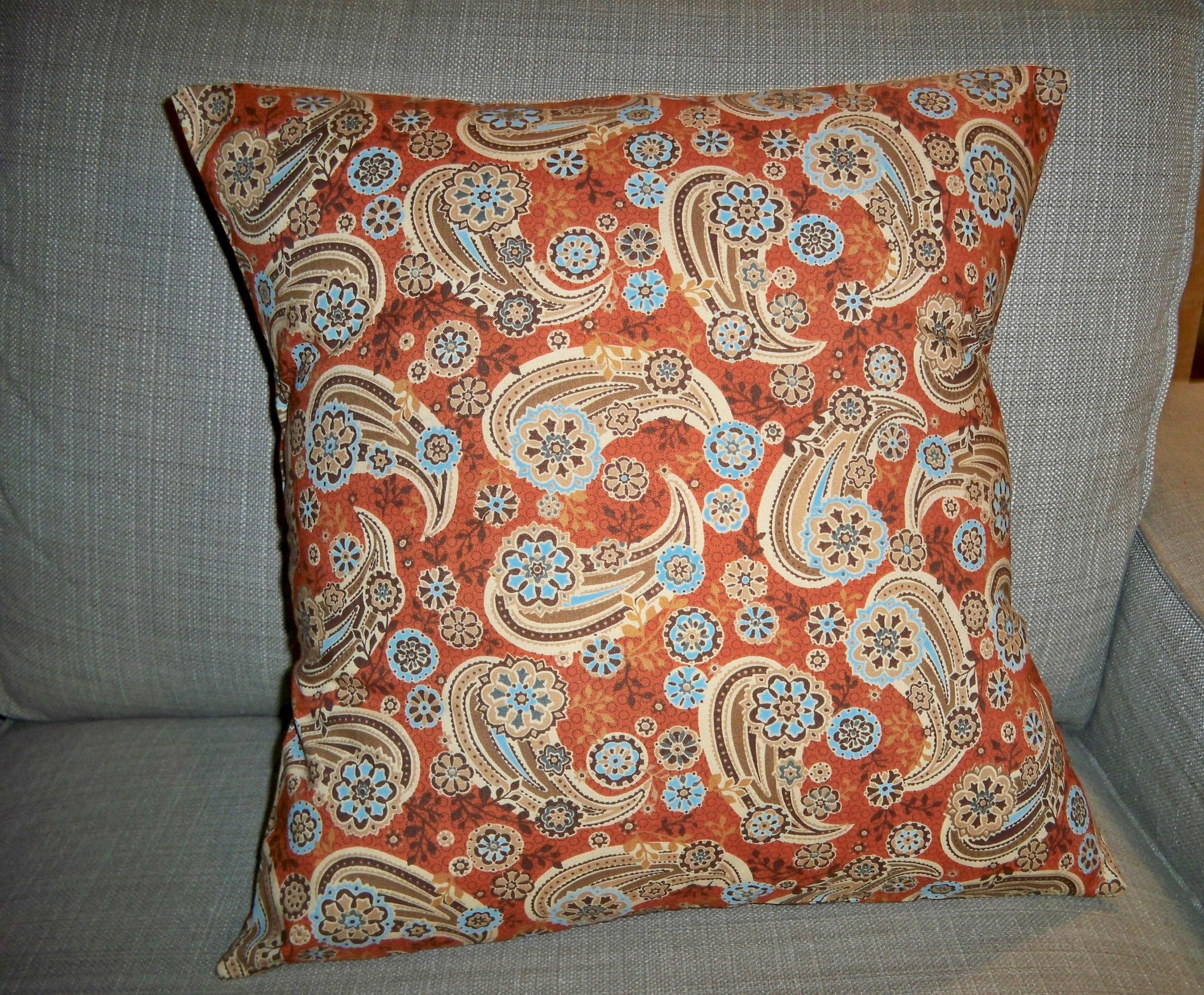16x16 Paisley Pillow Cover Etsy