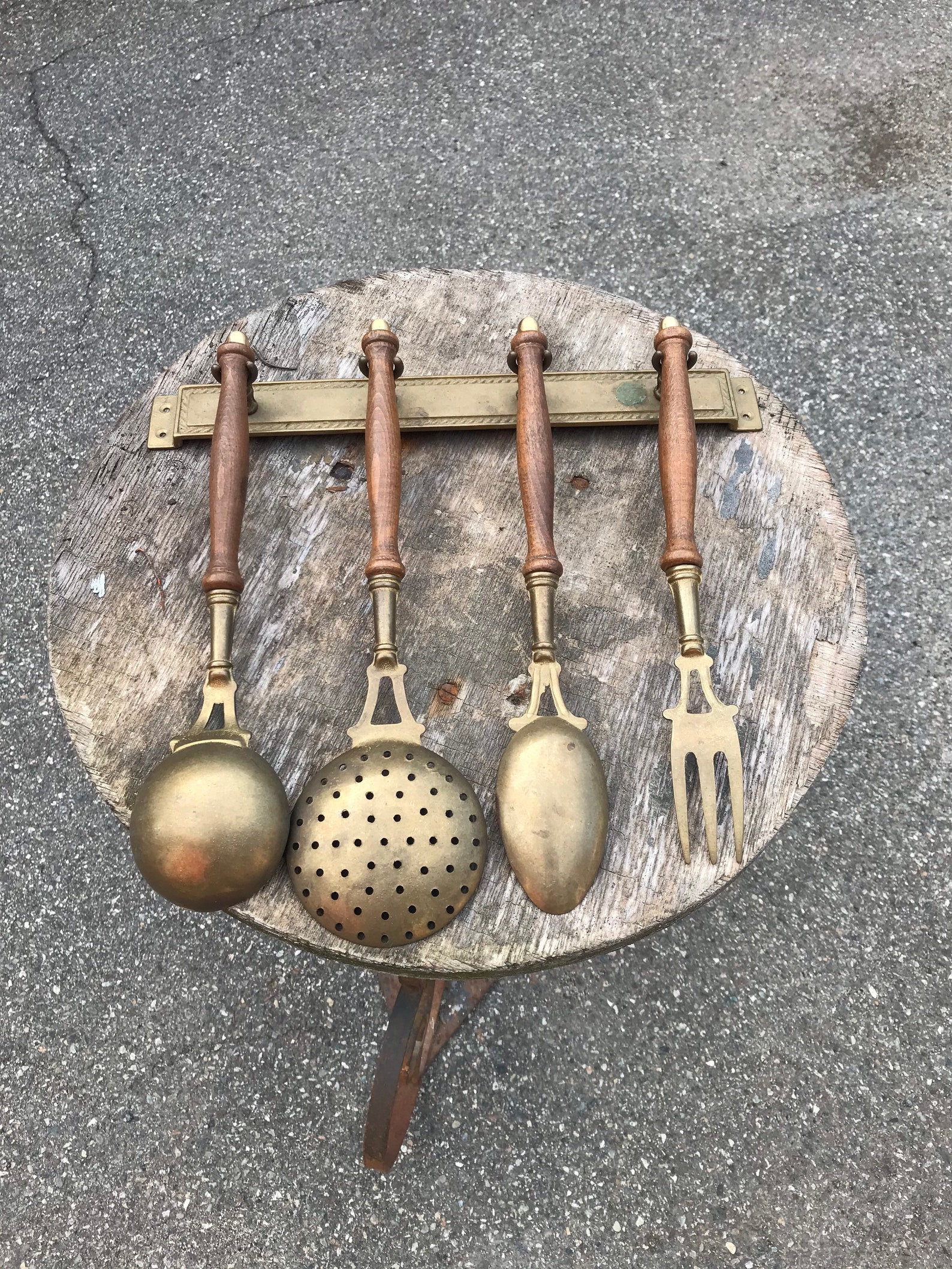 Old bronze kitchen utensils Etsy