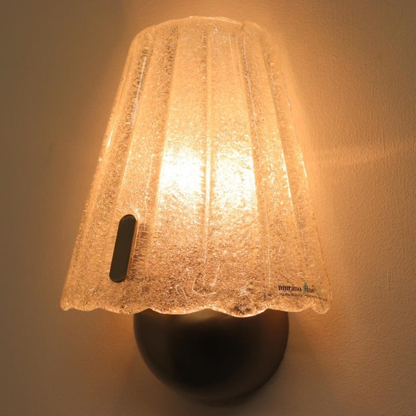 20th Century Murano Hand Cast Glass Wall Lamp