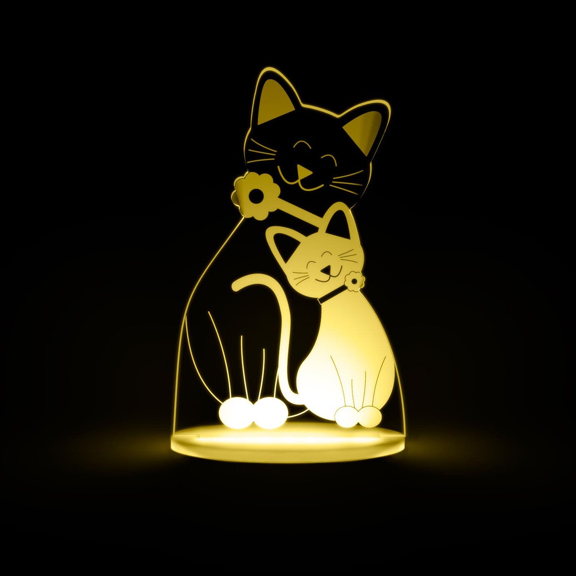 Personalized Night Light Cats by Total Dreamz Multicolored Etsy