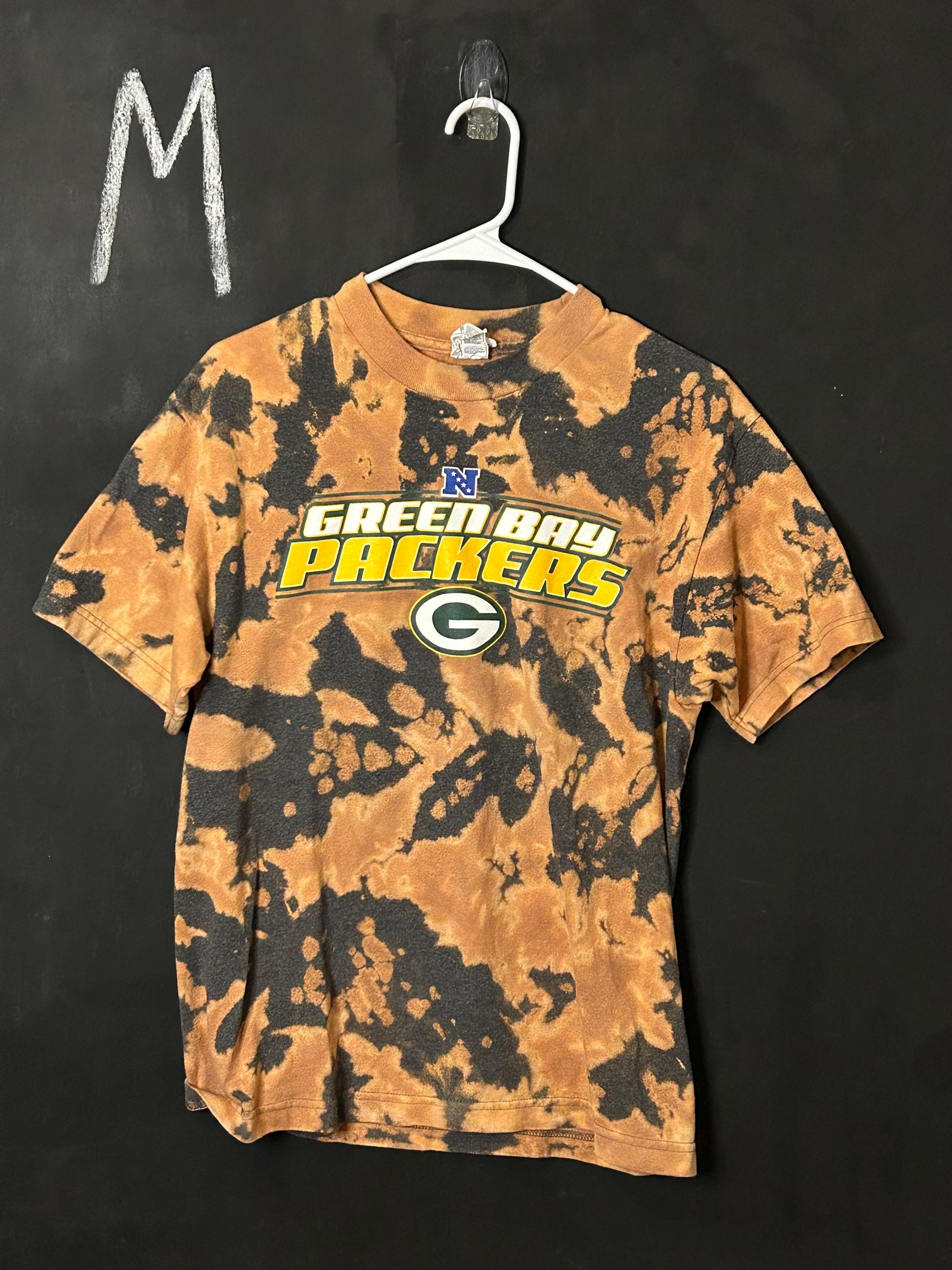 ブリーチ染めグリーンベイ・パッカーズTシャツ - Mサイズ - Etsy 日本