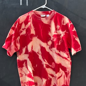 【EXTRAORDINARY】BLEACHED SHIRT RED MUSINSA | EXTRAORDINARY BLEACHED SHIRT RED