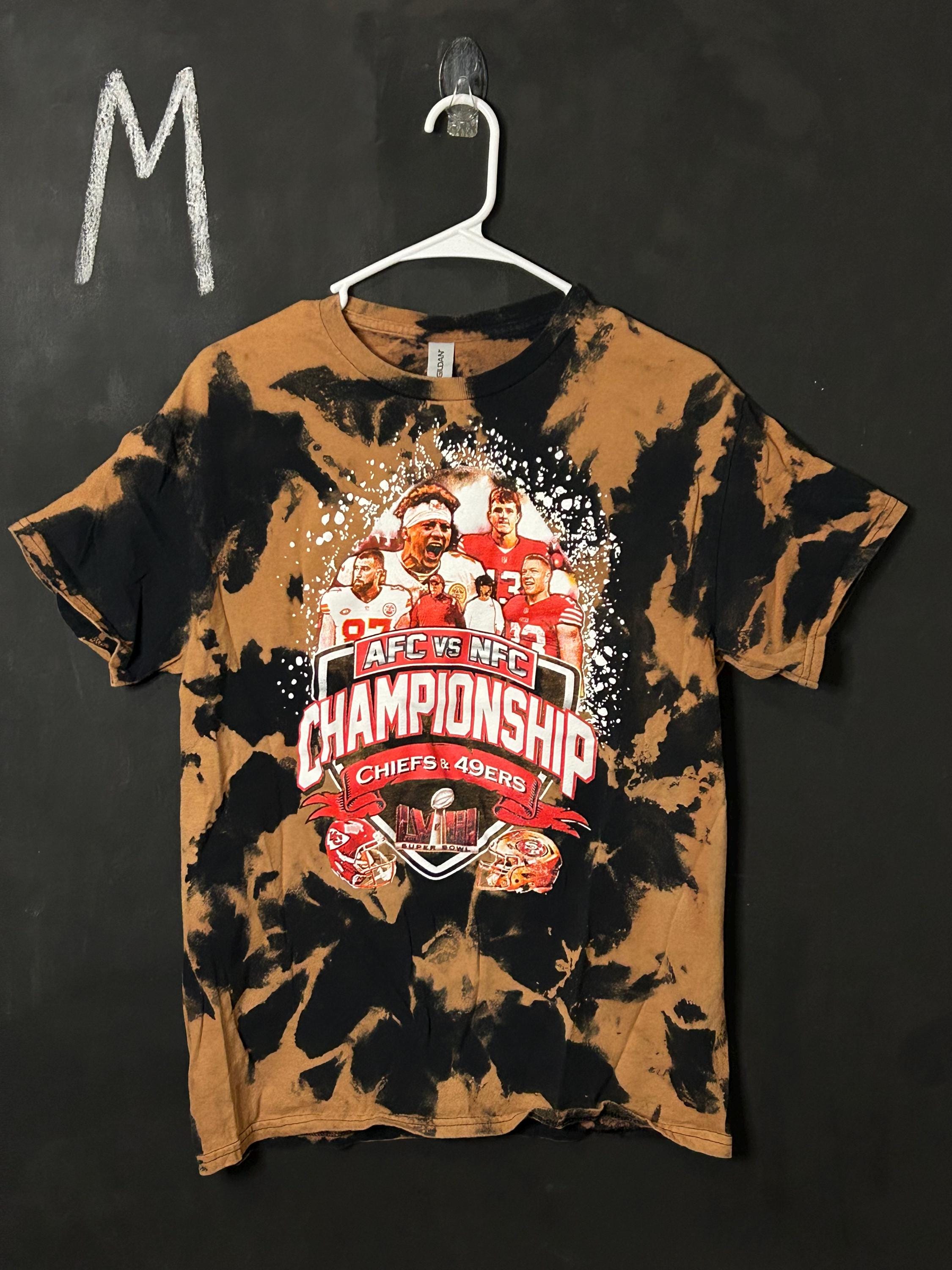 ブリーチ染めチーフス対49ers Tシャツ - Mサイズ - Etsy 日本