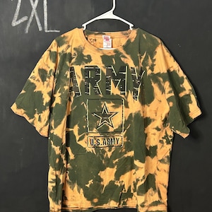Bleach Dyed ARMY T-Shirt - 2XL