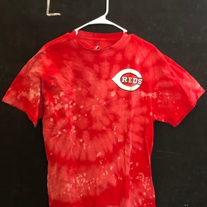 Bleach Dyed Cincinnati Reds T-Shirt - Large