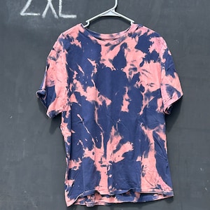 Bleach Dyed Navy T-Shirt - 2XL