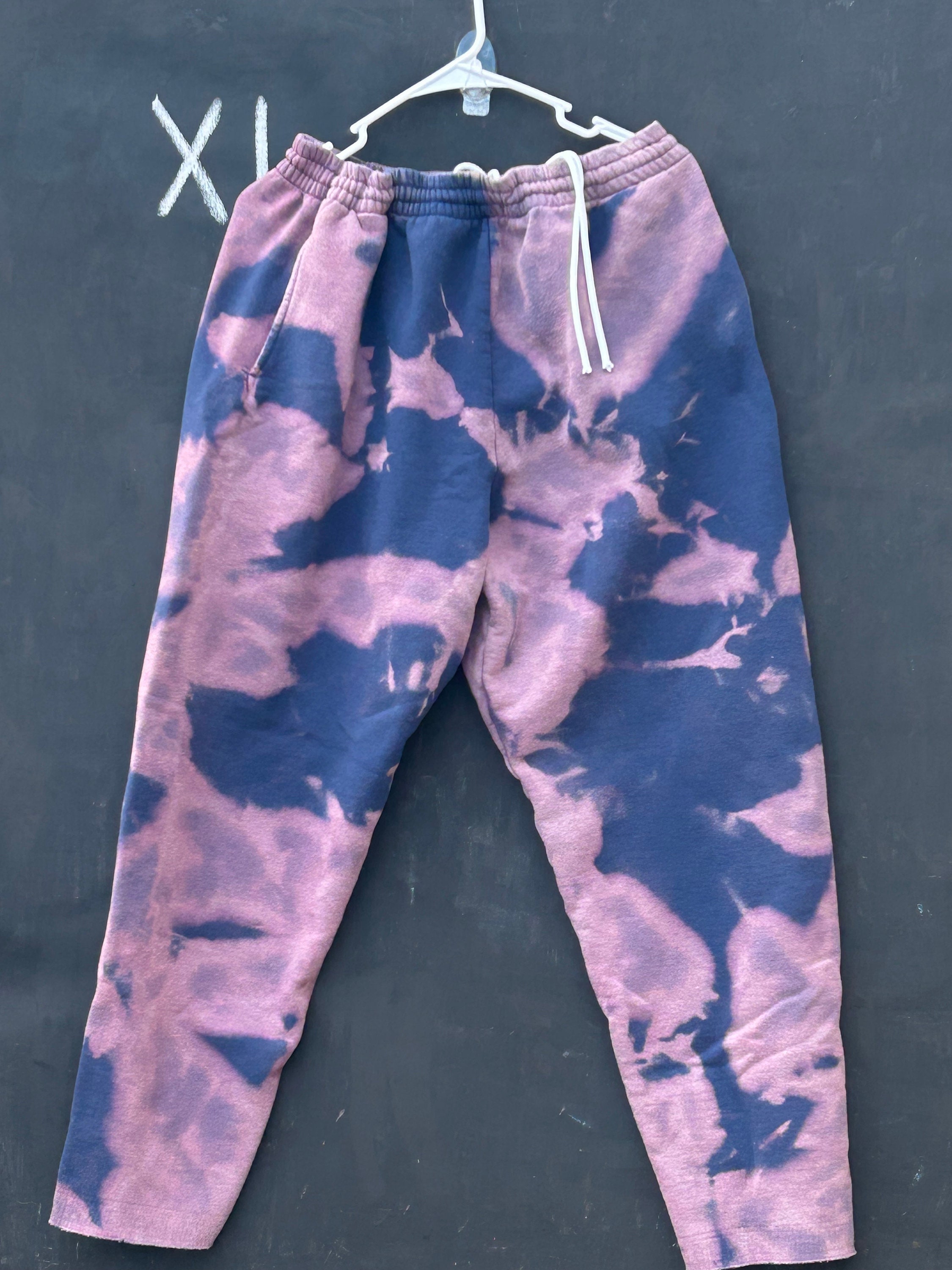 Navy online bleached sweatpants